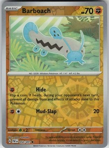 Barboach 050/091 Paldean Fates Reverse Holo Common