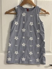 Vineyard Vines Blue & White Stripped Stars Lined Dress 4th Of July Size 6 LN