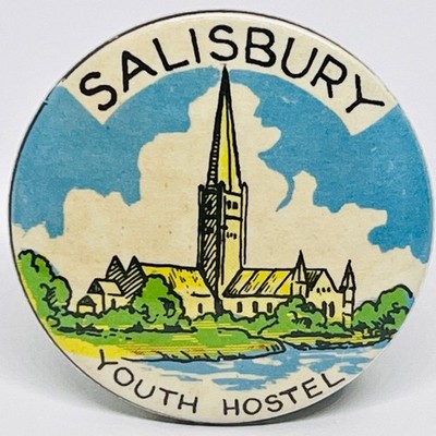 Salisbury Jugendherberge YHA Vintage Pin Anstecker Wiltshire UK Reise Backpacker