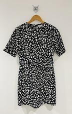 Warehouse Women’s Shift Dress Navy/White Size 12 NEW