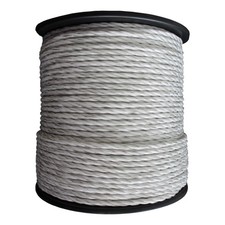 Weidezaunseil Basic wei&szlig; 500 m 6 Niro Weidezaunlitze Weidezaun Weide Zaun Litze