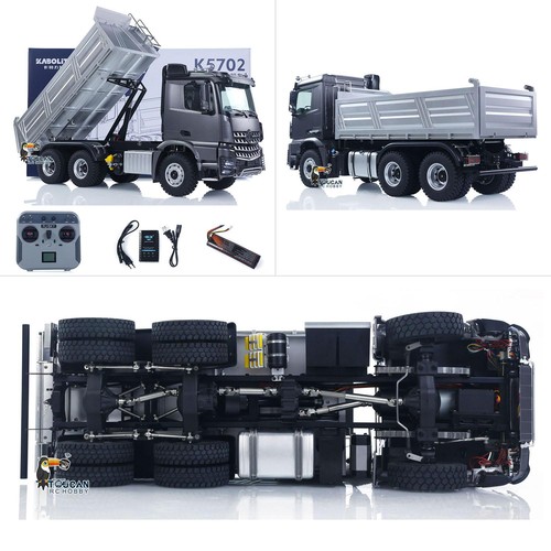 2.4G RC Electric Lifting Dumper Truck 5702 1:14 6WD Tipper Vehicle Sounds Lights - Picture 13 of 24