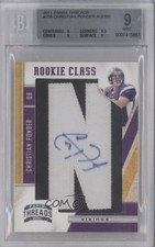 2011 Panini Threads Rookie Class /300 Christian Ponder #256 BGS 9 MINT Auto 3b8