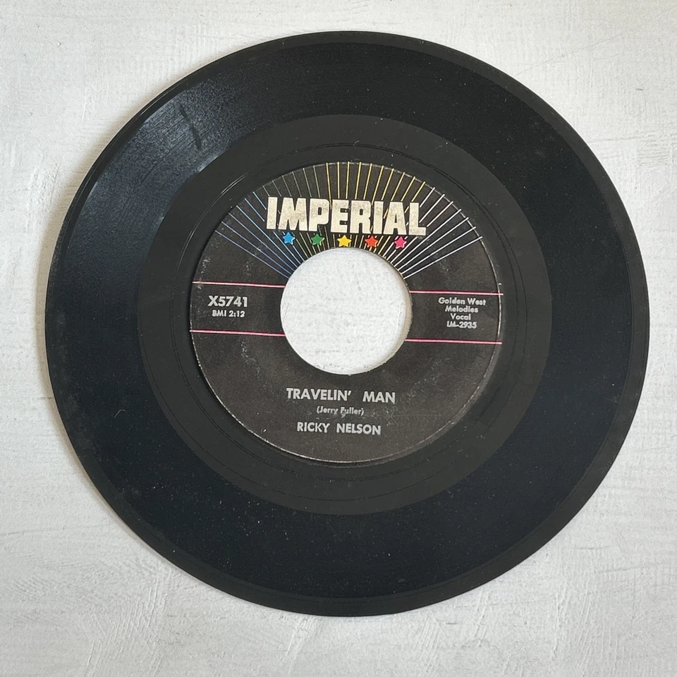 1961 RICKY NELSON Hello Mary Lou / Travelin Man 45 RPM IMPERIAL X5741 Foto 3 de 3