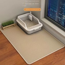 Double Layer Cat Litter Mat Trapping Honeycomb Soft Waterproof Kitty Litter Mat