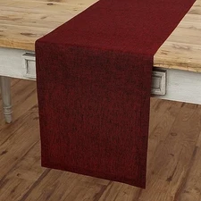  Linen Table Runner 48 Inches - 100% Pure Linen Red 14 x 48 Inch 04: Red Garnet
