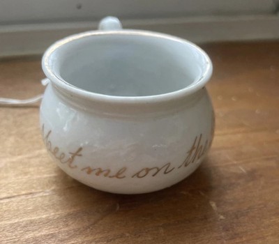 Vtg Miniature White Porcelain Made In Germany Chamberpot  MEET ME ON THE PIKE 