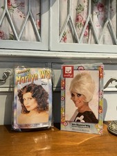 X2 Adult Smiffy’s Wigs 60s Beehive/ Marilyn Worn For A Few Hours VGC