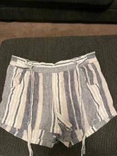 Jolt Striped Shorts Tan & Blue Size XL