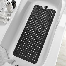 ZHICHENG Bath Tub and Shower Mats, Non-Slip 39 x 16 Inch Extra Long Bath Mat, Ma