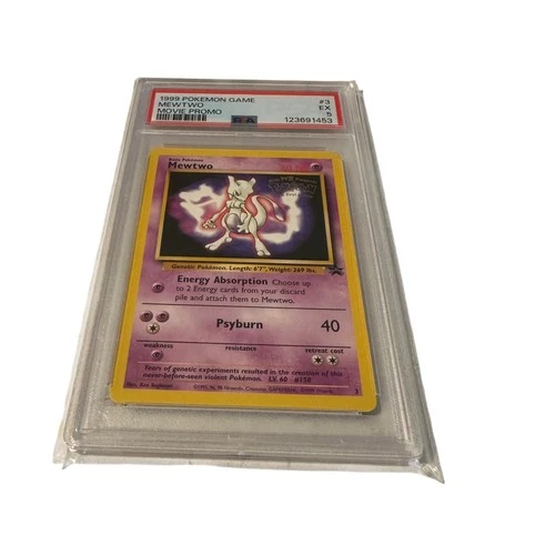 1999 Pokemon Movie Promo Mewtwo Black Star #3 PSA 5