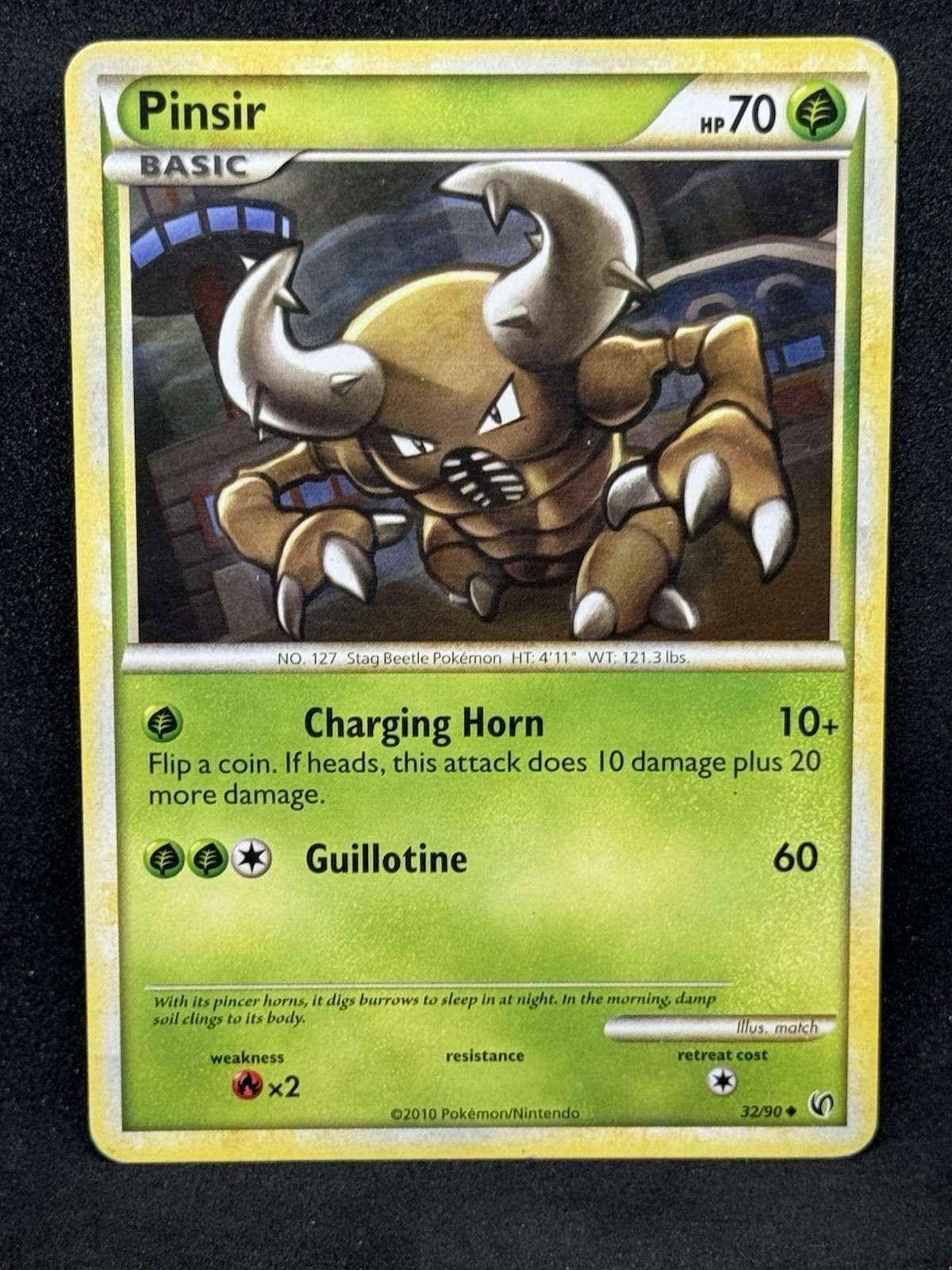 Pokemon Card HeartGold SoulSilver Undaunted 32/90 Pinsir