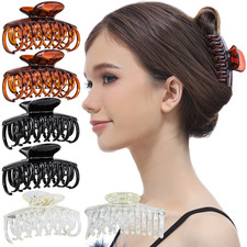 Claw Hair Clips 6 Pack Double Tooth Grip Thin Fine Hair Strong Hold No Slip