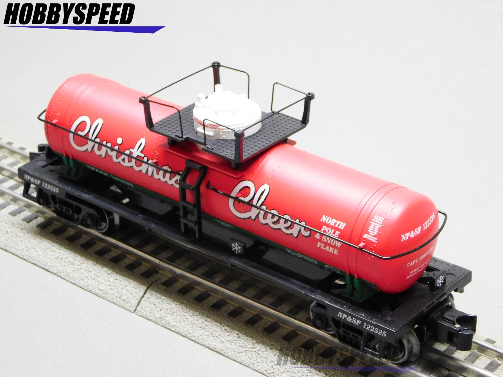 READY MADE TRAINS CHRISTMAS CHEER SINGLE DOME TANK CAR santa RMT968503 NEW