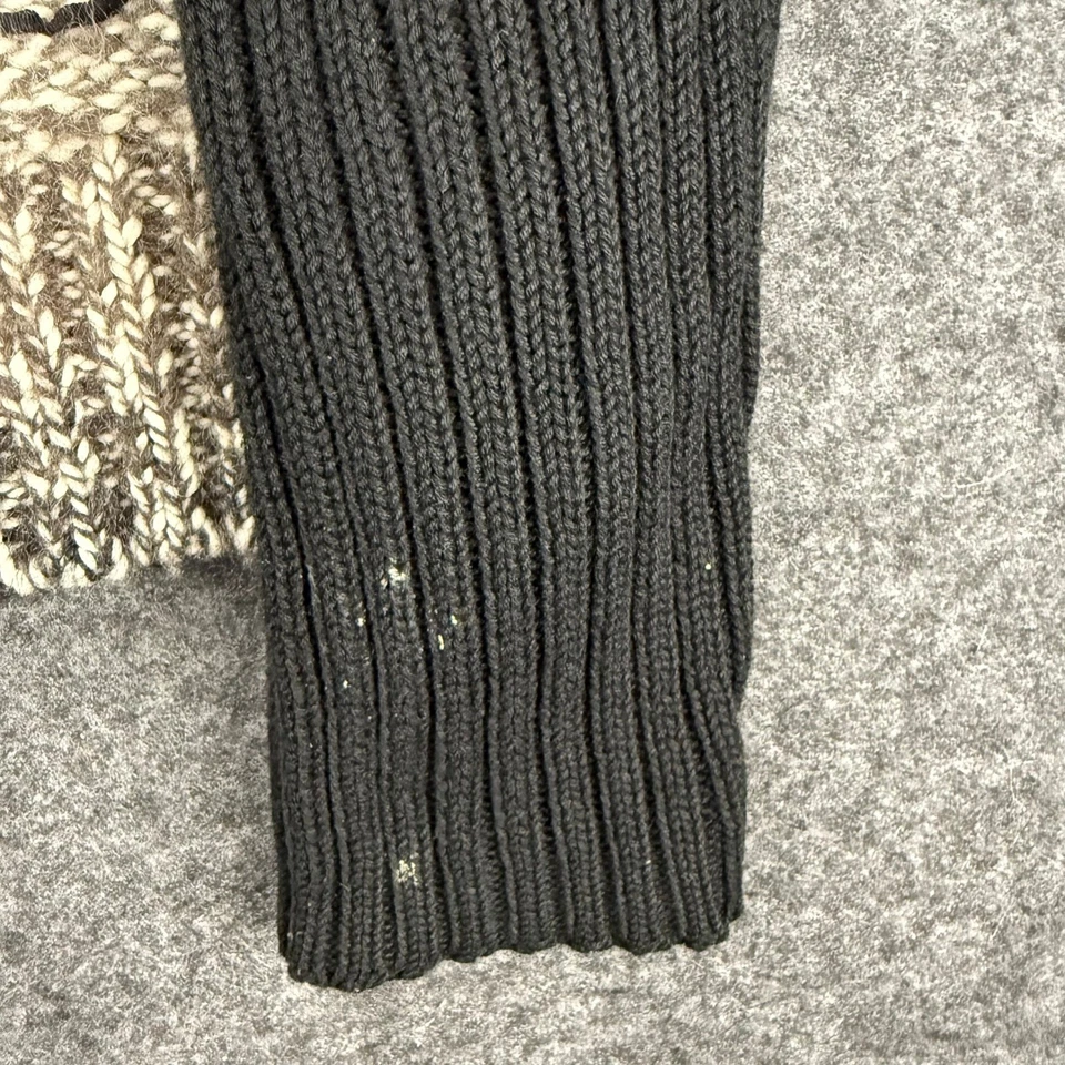 Cárdigan Coldwater Creek para mujer M suéter tejido cremallera adornado negro beige Foto 3 de 4