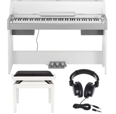 Thomann DP-33 WH Digitalpiano Set Weiß 88 Tasten 3 Pedale inkl. Bank+Kopfhörer