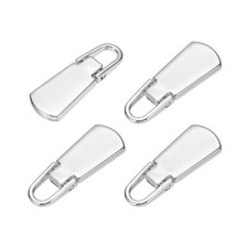 4pcs Tirette Fermeture Eclair 1 Pouce Alliage Zinc Argent