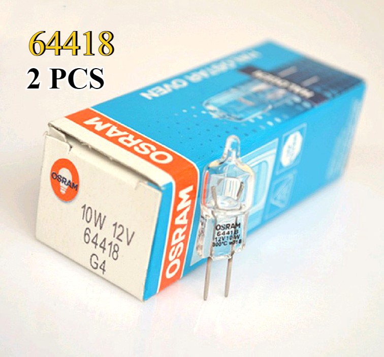 2X OSRAM 64418 12V10W G4 Backofen 300&deg; Oven light bulb Optical Instrument bulbs