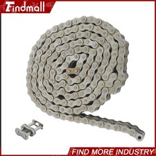 Findmall 60-2 Double Strand Duplex Roller Chain 10 Ft with 2 Connecting Link