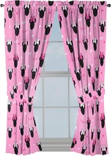 Jay Franco Disney Minnie Mouse Hearts N Love 63" Inch Drapes - Beautiful Room Dé