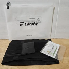 LETSFIT Adjustable Waist Trainer Body Shaper Lumbar Support Fitness Belt Black M