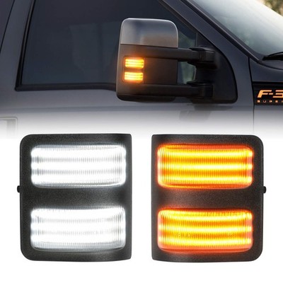 LED Side Mirror Marker Lights 2008-2016 For Ford F250 F350 F450 F550 Super Duty