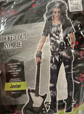 Teen Girls Rocked Out Zombie Costume - Small