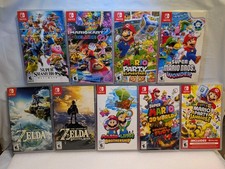Lot x9 Nintendo Switch Cases Only NO GAME Mario and Zelda Titles