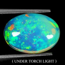 Oval AAA Blumenmuster Flash Play Of Farbe Kristall Feuer Opal 3.88ct 14x10mm