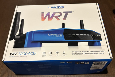 Linksys WRT3200ACM MU-MIMO AC3200 WiFi Router Gigabit 4-Port Blue/Black