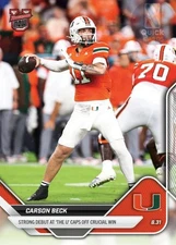 Carson Beck - Miami DEBUT - 2025-26 Bowman U NOW® Football - Card 5  PRE-SALE