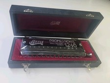 Huang Professional 3 Chromatic Octaves 1248 Harmonica Vintage with Original Box