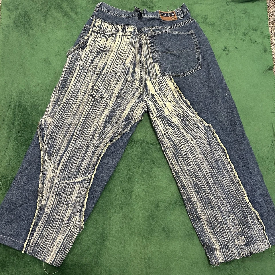 Jeans vintage Y2K DTek perna larga folgada hip hop skate 44 PRECISA DE REPARO - Imagem 2 de 4