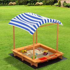 Kids Sandpit, 149Cm Height Wooden Water Table Sand Pit Play Toys Sandcastle Gard