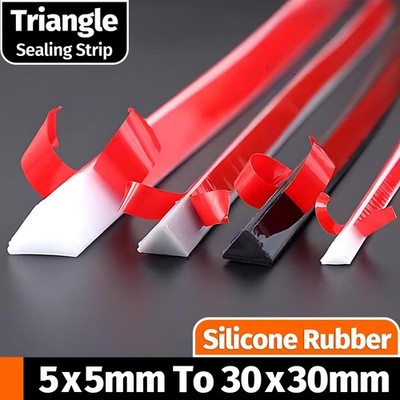 Silicone Rubber Solid Sealing Strip Gasket Triangle Bar Waterproof Non-slip