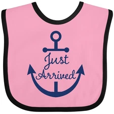 Inktastic Just Arrived Nautical Anchor Baby Bib New Shower Sailing Sailor Future