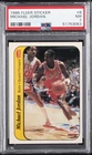 1986 FLEER STICKER #8 MICHAEL JORDAN ROOKIE RC PSA 7