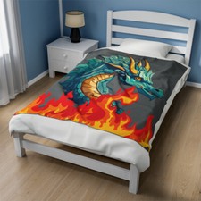 L'AMOUR DE SOI Dragon's Embrace Plush Blanket