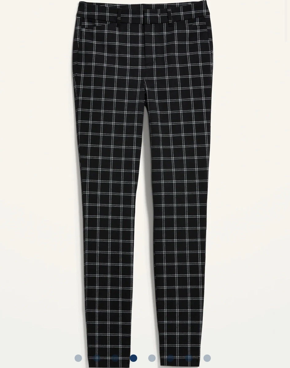 Old navy high waisted windowpane plaid pixie skinny ankle pants eBay