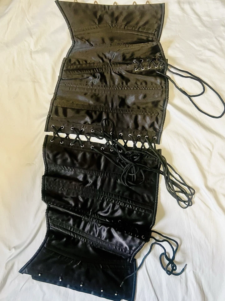 "Corsé Orchard reloj de arena satinado curva palangre debajo del busto CS-426 negro talla 34""" Foto 3 de 3