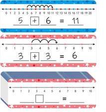 26 Pack Dry Erase Number Line Board Card 4  X12  Inch Double Sided Writable and E