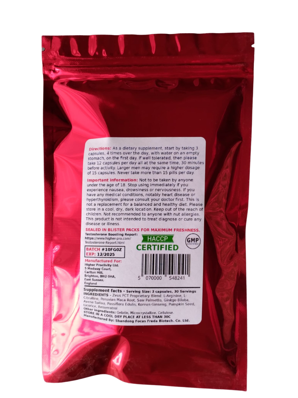 ZEUS PCT POST CYCLE THERAPY TESTOSTERONE BOOSTER ON CYCLE SUPPORT 90