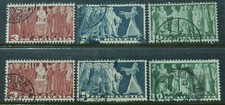 Switzerland 1938/42 6 stamps SG 388/390 Used cat £15+