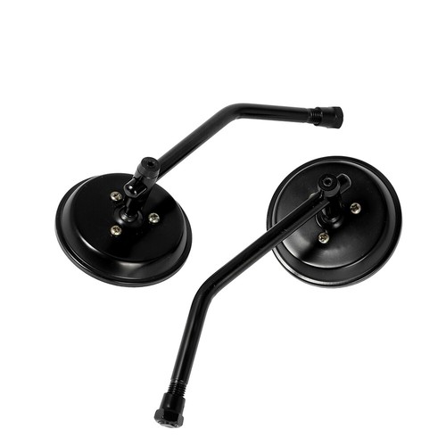 1 Pair Motorcycle Round Convex Mirrors 10mm Thread Rear Side View Mirror Kit - Picture 9 of 12