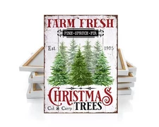 16x20 Farm Fresh Trees Christmas Trees Wall Art Canvas Print