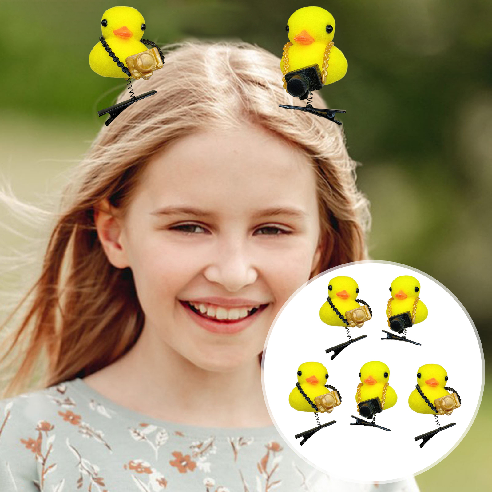 plush-hairpin-cute-hair-accessory-duck-clip-set-funny-christmas-gift