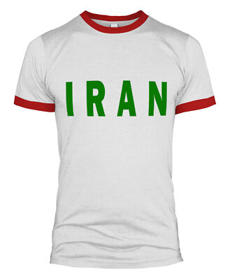 Iran Text T-Shirt Spruch Retro Fußballnationalmannschaft WM Herren Damen L254