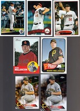 ⚾ 20 different MARK MELANCON card lot RC 2009 - 2018 Yankees Pirates Giants Nats