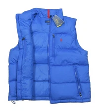 Polo Ralph Lauren Men's Blue Water Repellent Quilted Puffer Down Vest