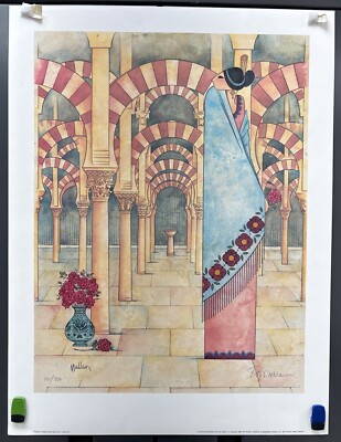 G. E. Mullan, La Dama de Cordoba, Native American Watercolor, Fine Art Print